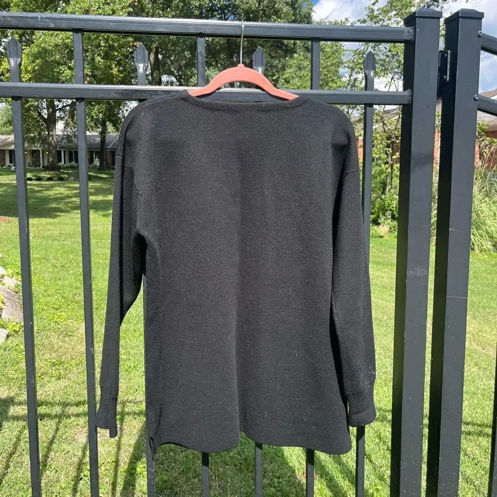J Crew Leather Pocket Wool Sweater